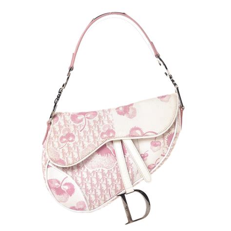 pink dior monogram bag|Dior saddle bag second hand.